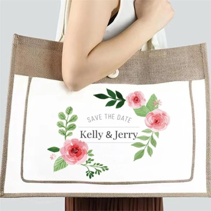 Jute With Cotton Reusable Grocery Bag