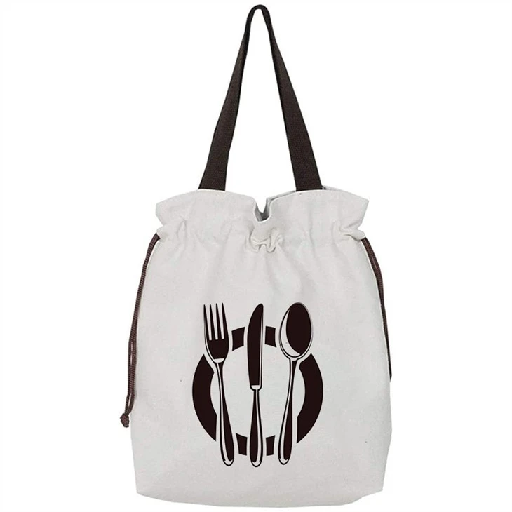 Small Cotton Handbag With Drawstring